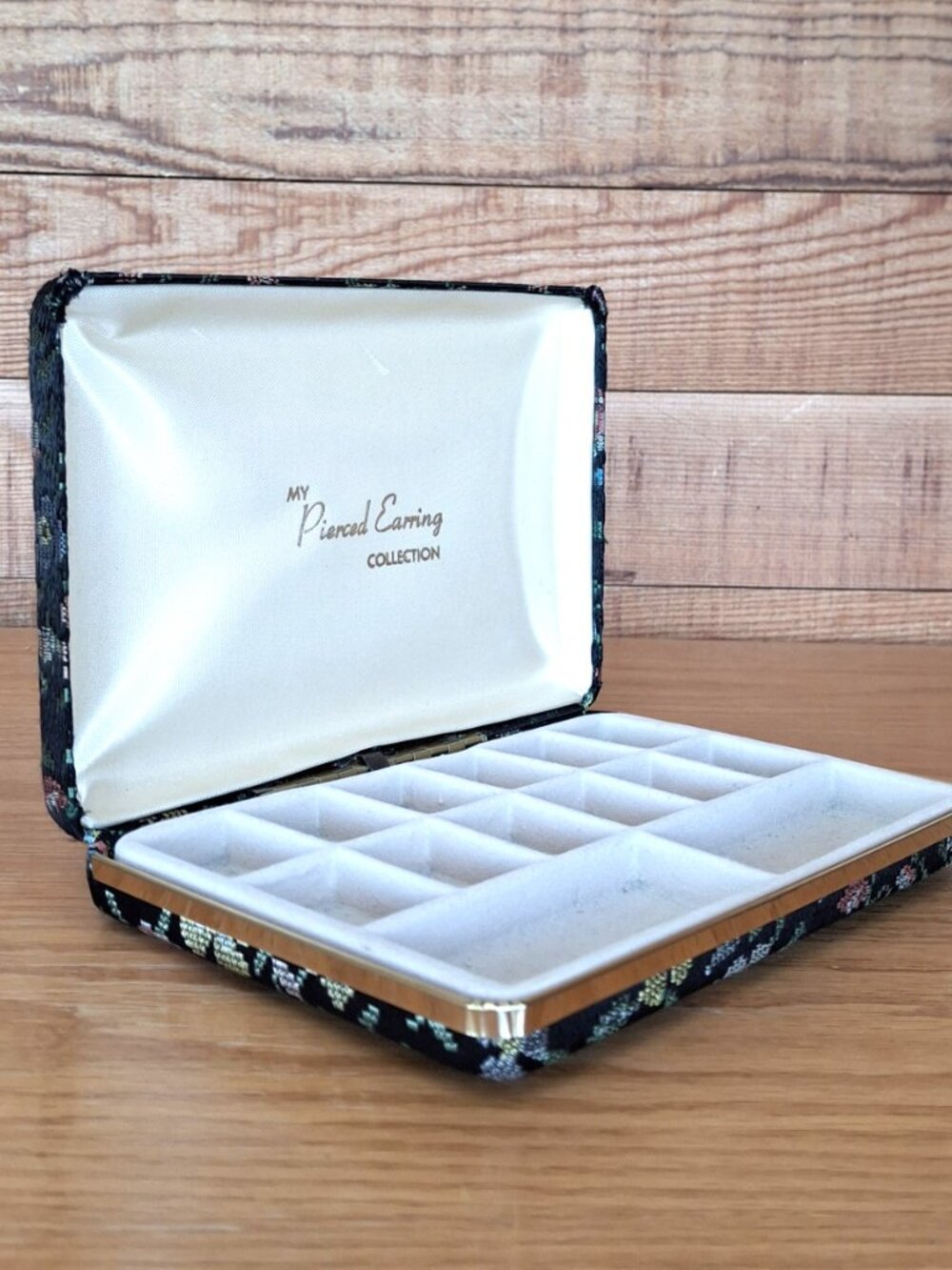 Vintage Petit Point "My Pierced Earring Collection" Jewelry Case - Picture 2 of 6